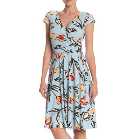 maggy london faux wrap dress